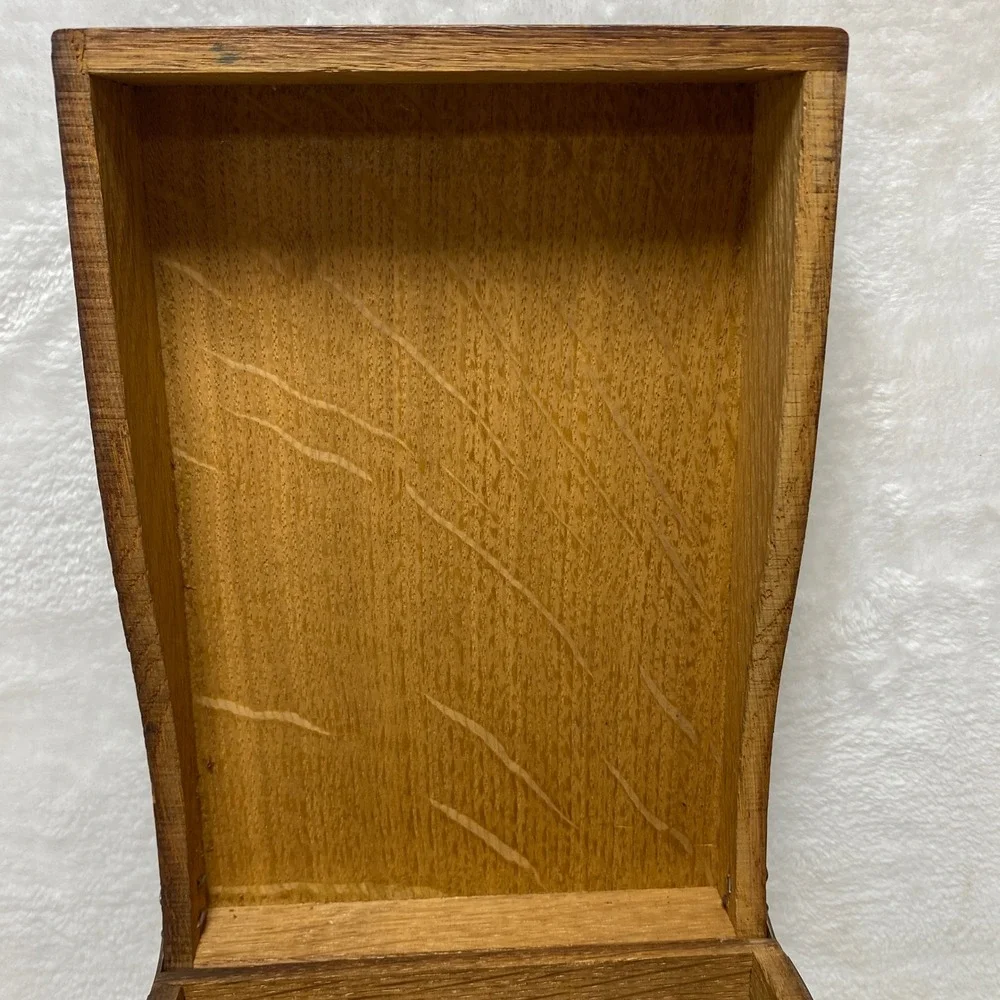 VTG Weis Oak Wooden Recipe‎ Card Catalog Box Dovetail Assembly Made in USA